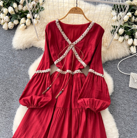 Bohemian Style Fringed Embroidery Dress