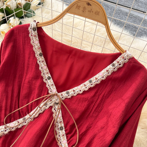 Bohemian Style Fringed Embroidery Dress