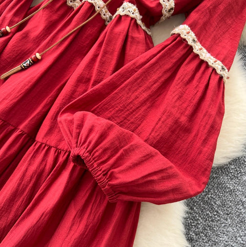 Bohemian Style Fringed Embroidery Dress
