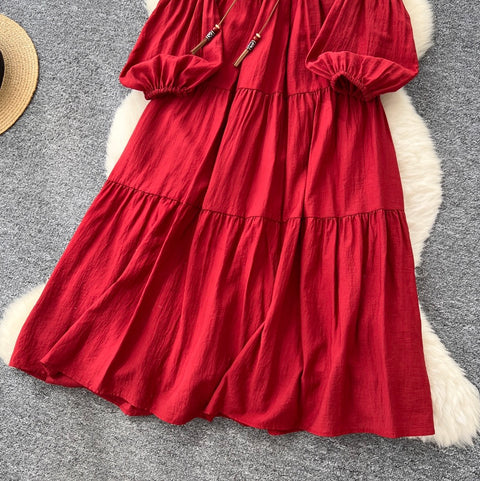 Bohemian Style Fringed Embroidery Dress