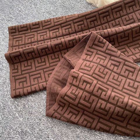 Suit-collar Knitwear & Trousers Maze 2Pcs