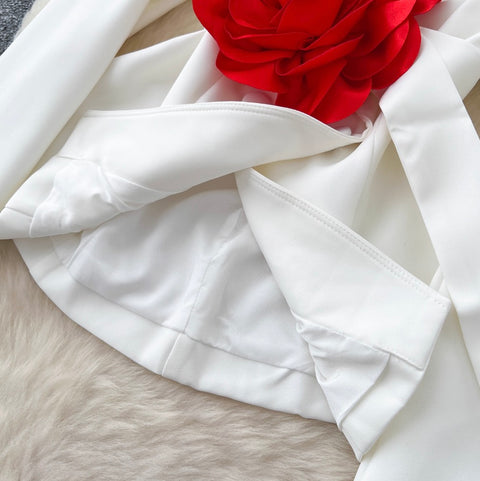 High-end 3d Flower OL Blazer