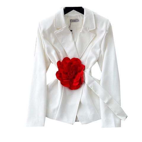 High-end 3d Flower OL Blazer