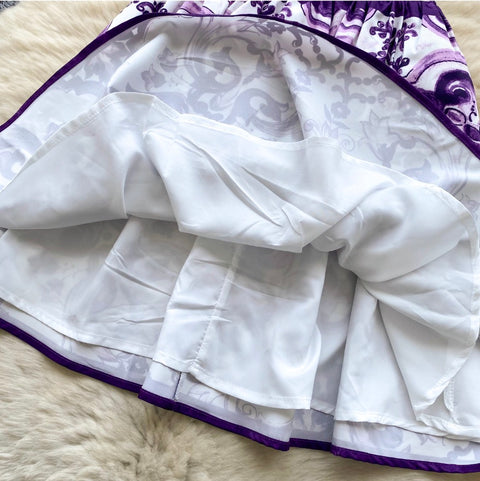 Camisole & Pleated Skirt Printed 2Pcs