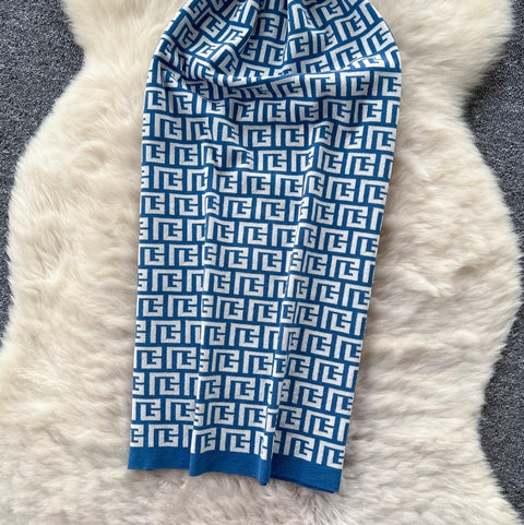 Niche Maze Printed Knitted Dress