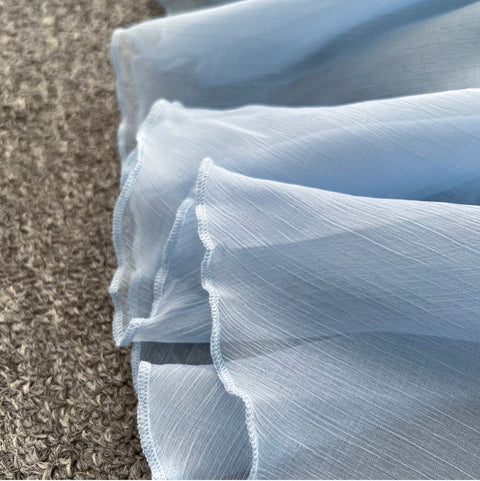 Fairy Blue Ruffled Slip Dress