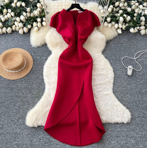 Premium 3D Ruffled Fishtail Dress