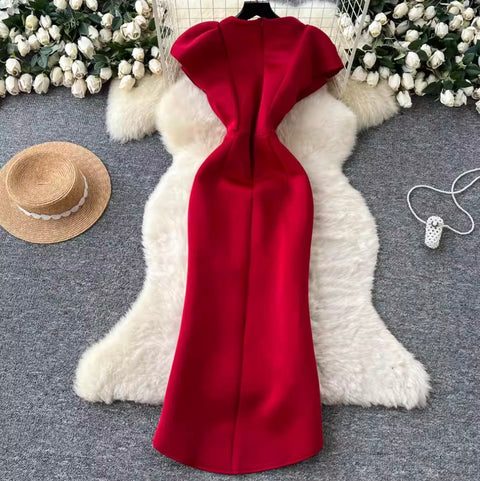 Premium 3D Ruffled Fishtail Dress