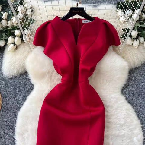 Premium 3D Ruffled Fishtail Dress