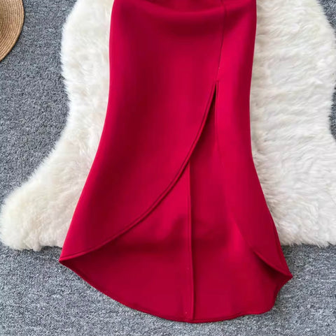 Premium 3D Ruffled Fishtail Dress