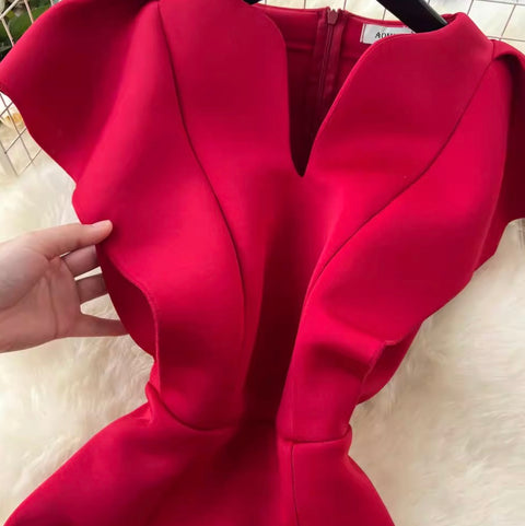 Premium 3D Ruffled Fishtail Dress