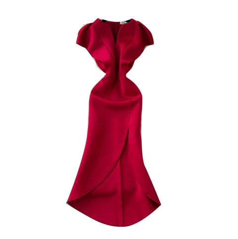 Premium 3D Ruffled Fishtail Dress