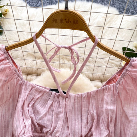 Sweetie Lace-up Chiffon Shirt