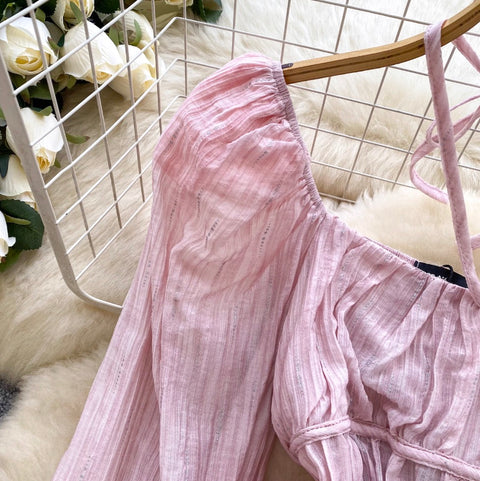 Sweetie Lace-up Chiffon Shirt