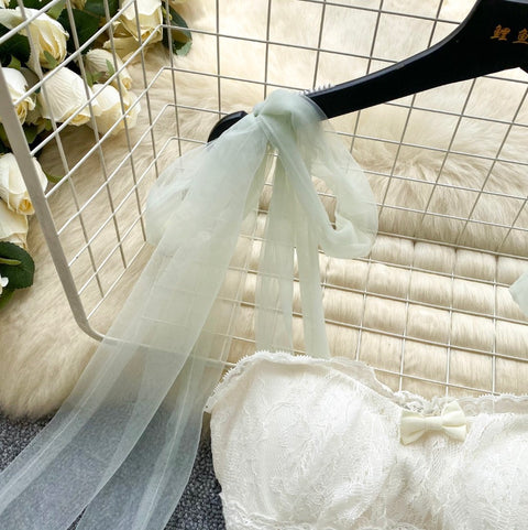 Fairy Lace-up Puffy Mesh Dress