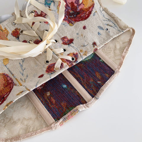 Floral Patchwork Girdle Fishbone Camisole