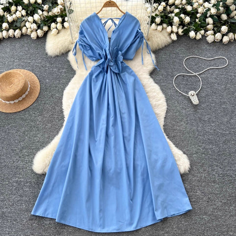 French Style Lace-up 3D Dress