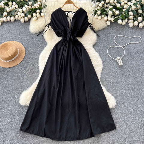 French Style Lace-up 3D Dress