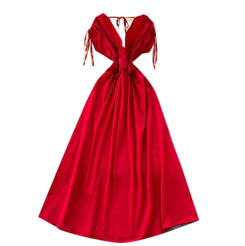 French Style Lace-up 3D Dress