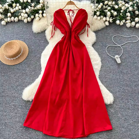 French Style Lace-up 3D Dress