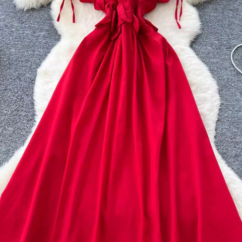 French Style Lace-up 3D Dress