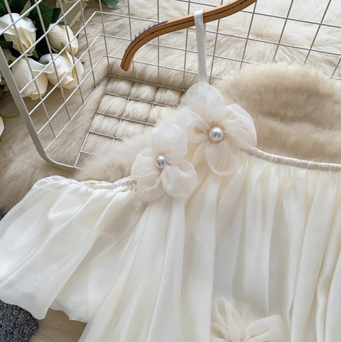 Sweetie Beaded 3d Flower Top