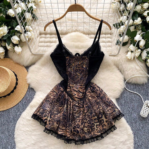 Sexy Leopard Printed Slip Dress
