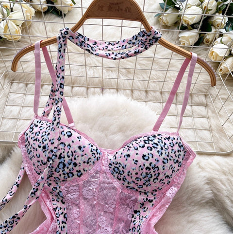 Sexy Leopard Print Fishbone Jumpsuit