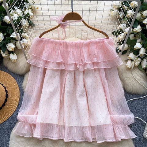 Sweetie Polka Dot Chiffon Shirt