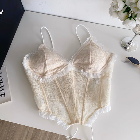 Sexy Lace Fishbone Bottoming Camisole