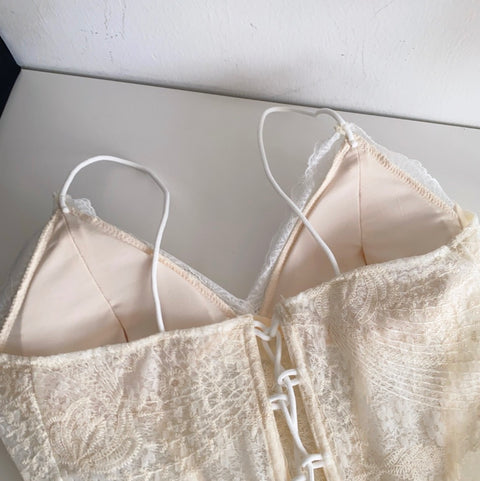 Sexy Lace Fishbone Bottoming Camisole