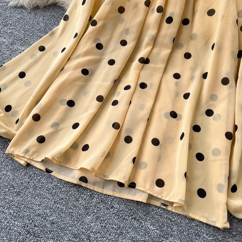 Polka Dot Shirt & Trousers Chiffon 2Pcs