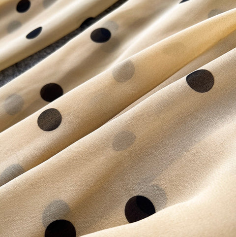 Polka Dot Shirt & Trousers Chiffon 2Pcs