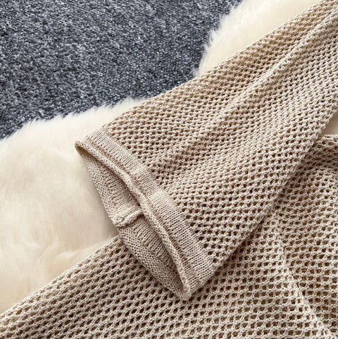 Niche Low-cut Hollowed Knit Dress