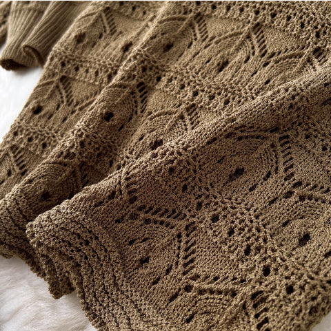 Crochet Cardigan & Vest & Trousers 3Pcs