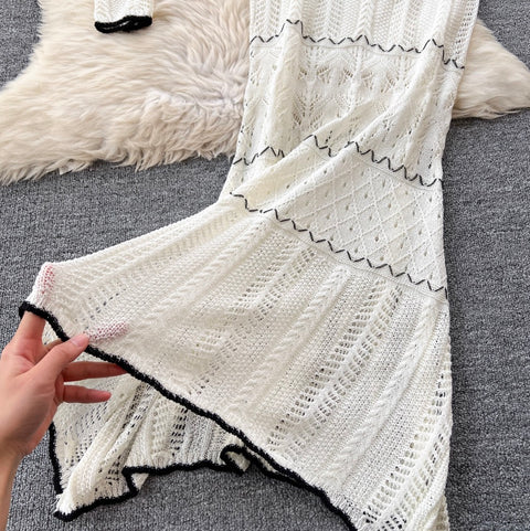 Wave Cardigan & Fishtail Skirt 2Pcs