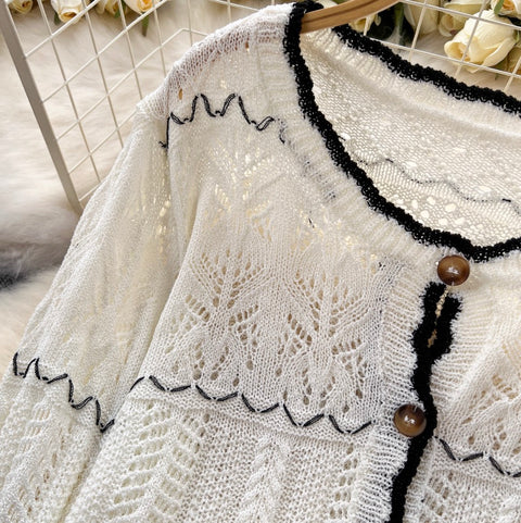 Wave Cardigan & Fishtail Skirt 2Pcs