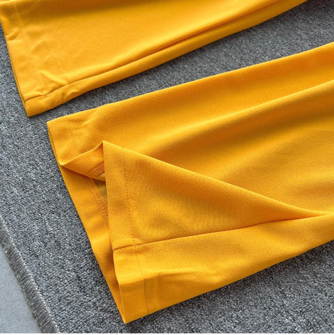 Printed Shirt & Flared Trousers 2Pcs