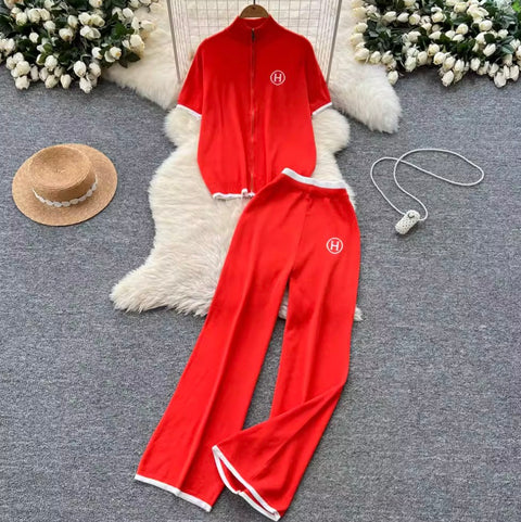 Zipped Sweatshirt & Sportswear Trousers 2Pcs