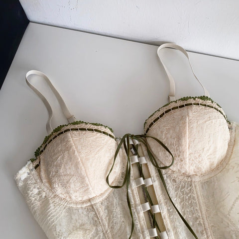 Chic Lace-up Fishbone Camisole