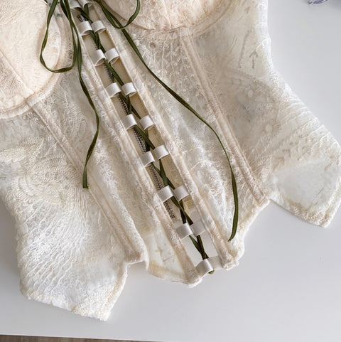 Chic Lace-up Fishbone Camisole