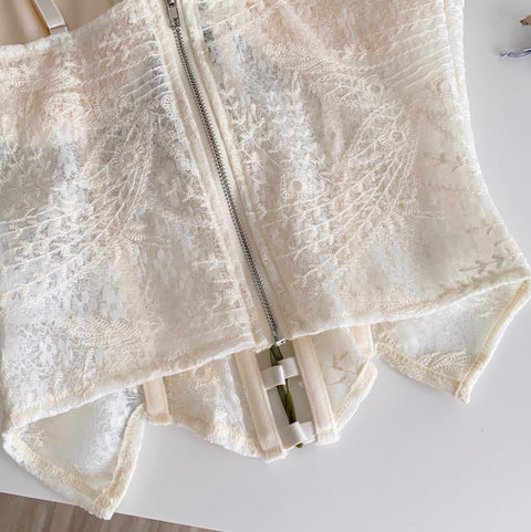 Chic Lace-up Fishbone Camisole