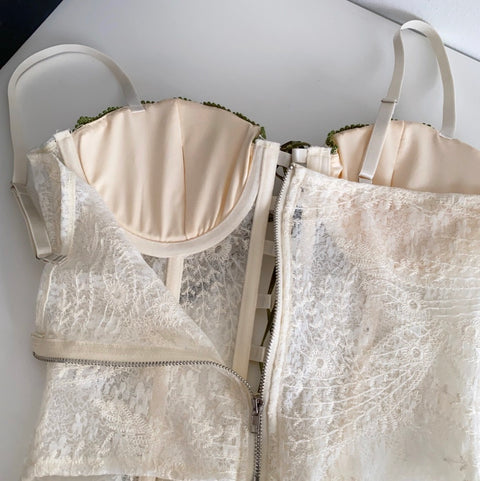 Chic Lace-up Fishbone Camisole
