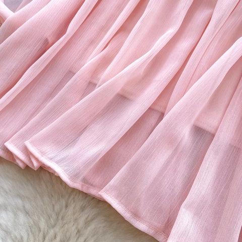 V-neck Lace Patchwork Chiffon Shirt