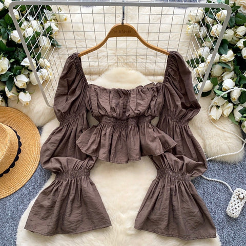 Niche Flared Sleeve Short Top