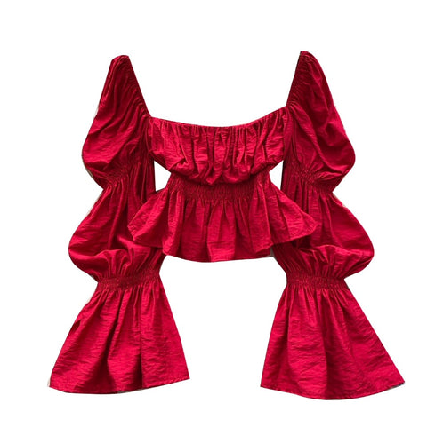 Niche Flared Sleeve Short Top