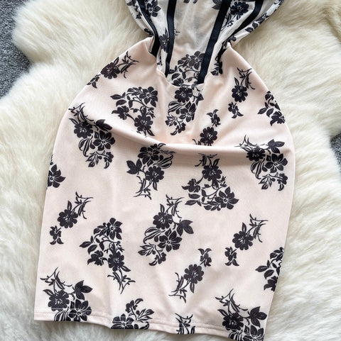 Hottie Hollowed Print Slip Dress