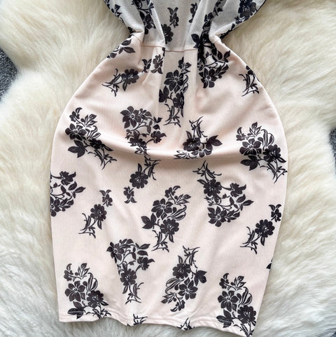 Hottie Hollowed Print Slip Dress