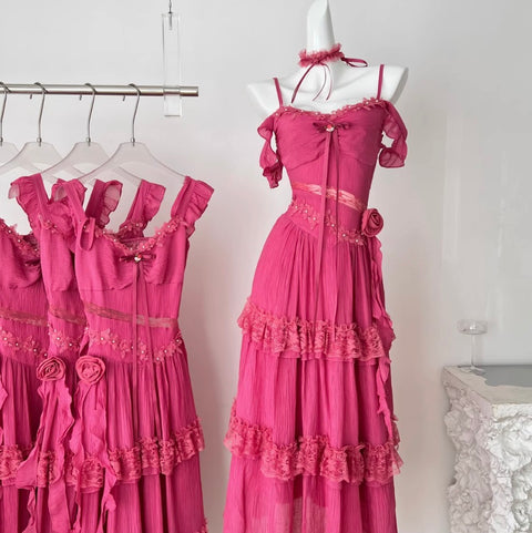 Fairy Beaded Lace Trim Slip Dress