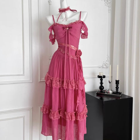 Fairy Beaded Lace Trim Slip Dress